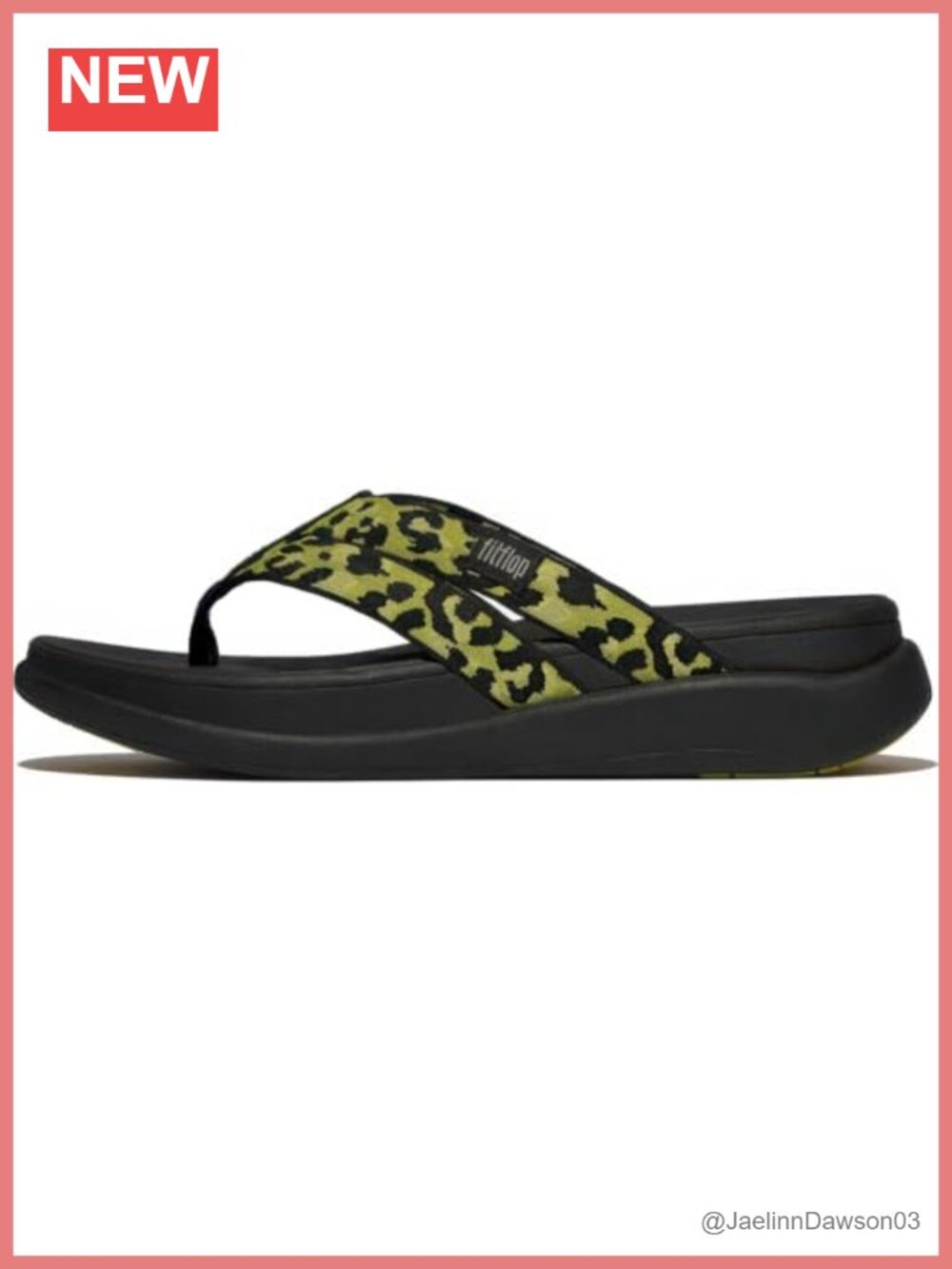FitFlop F-Mode Go Leopard Webbing Strappy Wedge Sandals